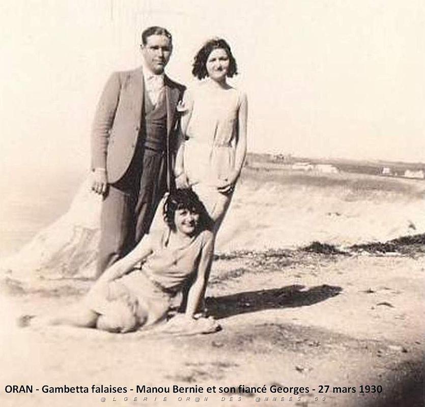 Oran- SDV- 6770-Manou Bernie et son fiance Georges- 27 mars 1930.jpg